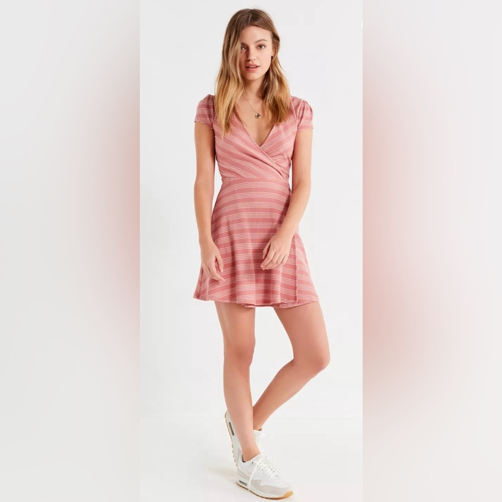NWOT Urban Outfitters Knit Wrap Mini Dress